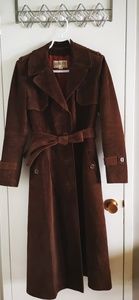 70's Vintage Suede Trench Coat